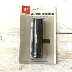 LED Black Flashlight Brand NEW in Package HFT Easy Push On/Off Emergency